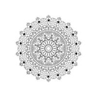 Ray edge mandala tracery wheel mehndi design. Tracery calming ornament. Neat even binary monochrome harmonious doodle texture. Indifferent discreet. Bracing usable doodling mehndi pattern. Vector. vector