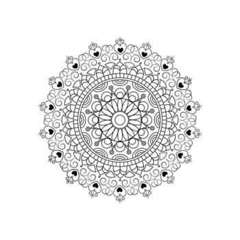 Ray borde mandala tracería rueda mehndi diseño. adorno calmante de tracería. ordenada incluso binaria monocromo armoniosa textura de garabato. indiferente discreto. arriostramiento utilizable garabatos mehndi patrón. vector. vector