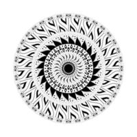 Mandala Intricate Patterns Black and White Good Mood. Flower Vintage decorative elements Oriental. Round ornament, mandala, ethnic decorative element, boho style, zentangle. vector
