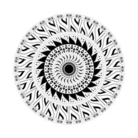 Mandala Intricate Patterns Black and White Good Mood. Flower Vintage decorative elements Oriental. Round ornament, mandala, ethnic decorative element, boho style, zentangle. vector