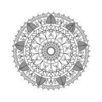 Flower Mandala. Vintage decorative elements. Oriental pattern, vector illustration. Islam, Arabic, Indian, moroccan,spain, turkish, pakistan, chinese, mystic, ottoman motifs, black outlines on isolate