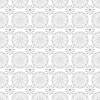 Floral Mandala seamless pattern. Gray and white background. Vector illustration