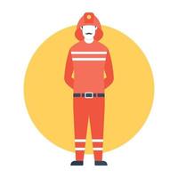 Trendy Firefighter Concepts vector