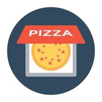 conceptos de caja de pizza vector