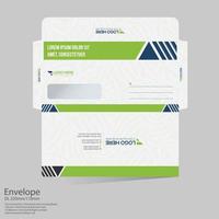 green colored vector DL Envelope design