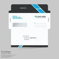 cyan colored vector DL Envelope design