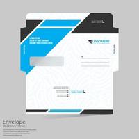 cyan colored vector DL Envelope design