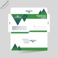 green colored vector DL Envelope design