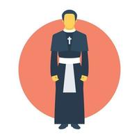 Trendy Priest Concepts vector
