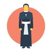 Trendy Priest Concepts vector