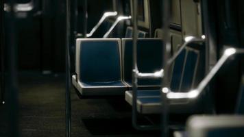 Inside of New York Subway empty car photo