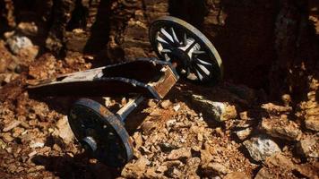 ancient historic gun in the stone canyon photo