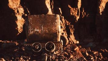 abandoned gold mine trolley used to cart ore during the gold rush photo