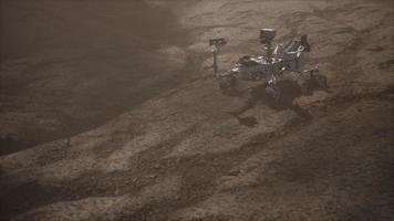 Curiosity Mars Rover exploring the surface of red planet photo