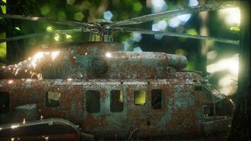 old rusted military helicopter photo