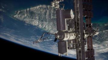 8K Earth and outer space station iss photo