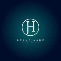 Initial Letter JH Logo - Simple Business Logo vector