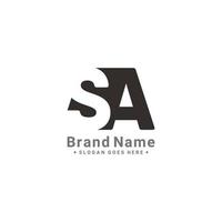 Initial Letter SA Logo - Simple Alphabet Logo vector