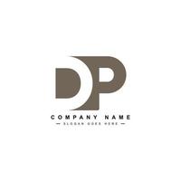 Initial Letter DP Logo - Simple Business Logo for Alphabet D and P vector