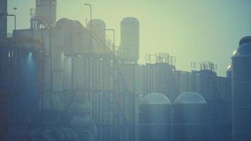 Refinery factory with oil storage tanks photo