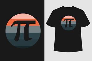 diseño de camiseta del día pi vector