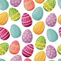 Seamless pattern of Easter eggs. Easter eggs for Easter holidays.Pattern for fabric and wrapping paper. Vector