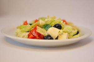 caesar salad isolated in white photo