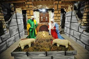 conjuntos de pesebre de navidad foto