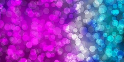 Light Pink, Blue vector backdrop with dots.