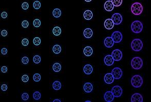 Dark Blue, Red vector backdrop with mystery symbols.