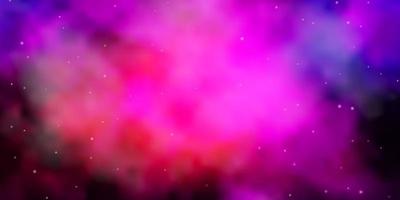 Dark Pink, Blue vector texture with beautiful stars.