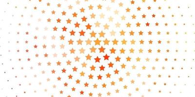 Light Orange vector template with neon stars.