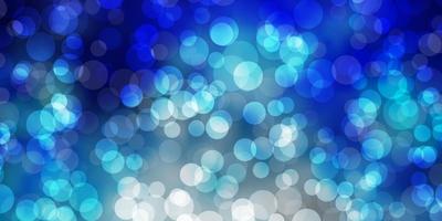 Light Pink, Blue vector background with bubbles.