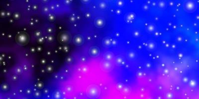 Dark Pink, Blue vector texture with beautiful stars.