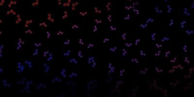 Dark Blue, Red vector background with occult symbols.