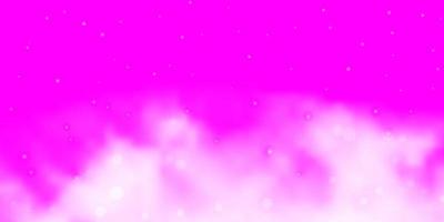 Light Pink vector layout with bright stars.