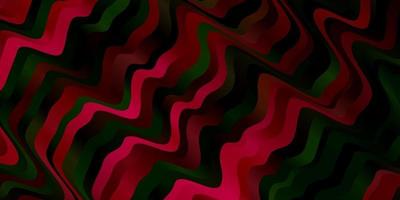 Dark Pink, Green vector texture with curves.