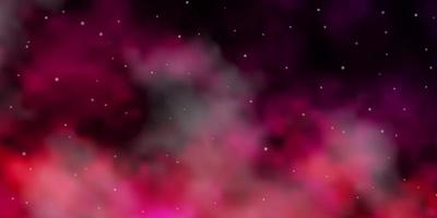 Light Pink vector background with colorful stars.