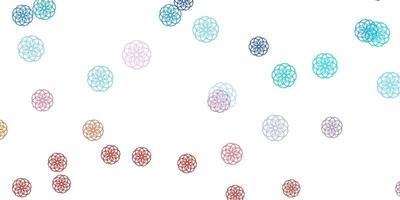 Light Blue, Red vector pattern with abstract shapes.