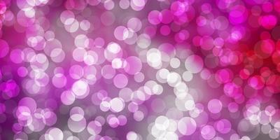 Light Pink vector backdrop with dots.