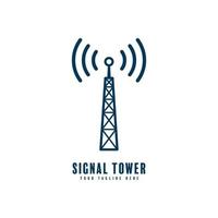 silueta de la torre de señales vector
