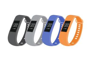 vector illustration of fitness activity tracker in different color collection