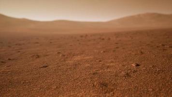 Fantastic martian landscape in rusty orange shades photo