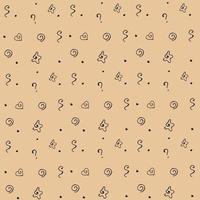 Funny Pattern of Doodles vector