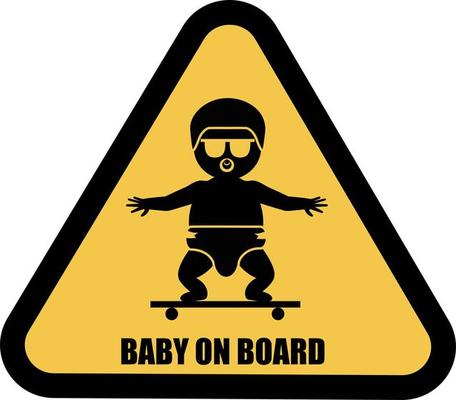 Baby on board sign icon. Child safety sticker warning emblem. Baby safety  design illustration Stock Vector Image & Art - Alamy