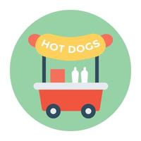 Hot Dogs Cart vector