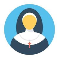 Trendy Nun Concepts vector