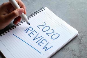 Writing and preparing for new year 2021 resolutions photo