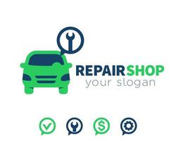 Car service, repair shop vector logo element