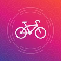 icono de bicicleta, símbolo de vector de ciclismo